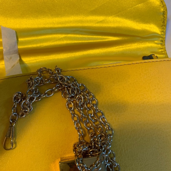 Yoki vegan leather yellow clutch. New with tags - Picture 5 of 5